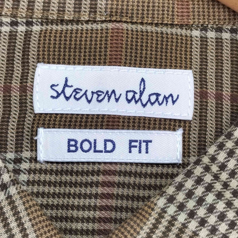 スティーブンアラン Steven Alan LAWN TWILL CHECK SINGLE NEEDLE SHIRT-BOLD/シャツ メンズ JPN:L