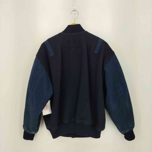 イッセイミヤケメン ISSEY MIYAKE MEN 80s 筆タグ ウール デニム 切替 スタジャン アワードジャケット メンズ JPN:M