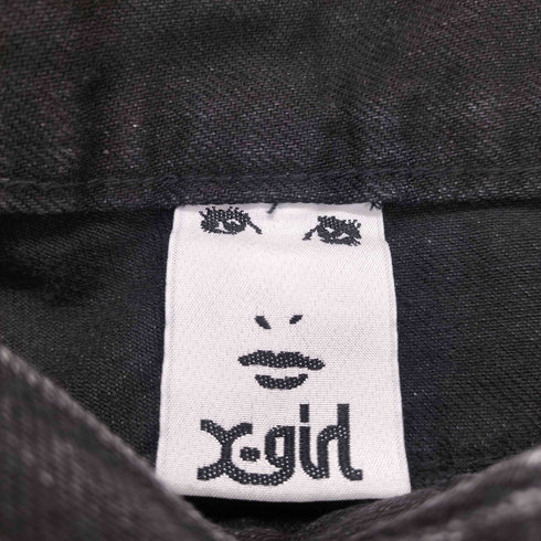 エックスガール X-girl ダメージワイドデニムパンツ レディース M