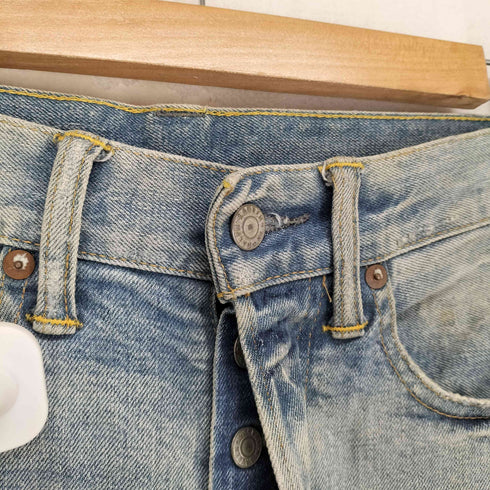 ダブルアールエルラルフローレン RRL RALPH LAUREN ボタンフライダメージデニムパンツ レディース 25