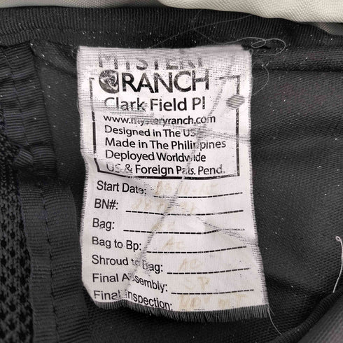 ミステリーランチ MYSTERY RANCH CLARK FIELD PI アーバンアサルト オレンジタグ メンズ
