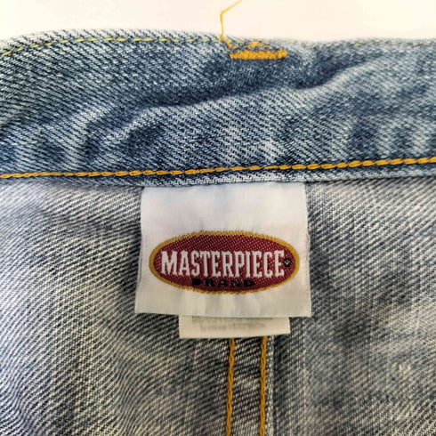 マスターピース MASTERPIECE 00S ペンキ加工 セルビッチ ダメージ デニム ハーフパンツ 裏原 月桂樹ボタン ジョーツ メンズ US:34-35