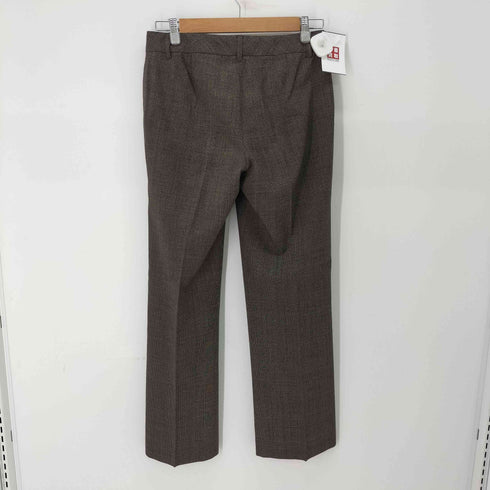 エディーバウアー Eddie Bauer チェック柄 ウール ノータック フレアスラックス レディース 6