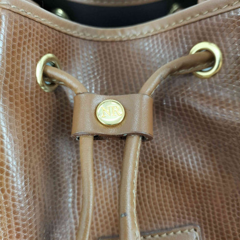 ニナリッチ NINA RICCI イタリア製 レザー巾着ショルダーバッグ レディース