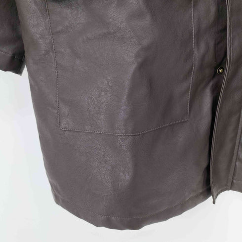 モノマート MONO-MART フェイクレザーオーバーサイズミディアムジャケット レディース FREE