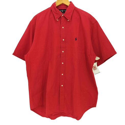 ポロバイラルフローレン Polo by RALPH LAUREN 90s BLAIRE ポニー刺繍 半袖 ボタンダウンシャツ オーバーサイズ メンズ import:L
