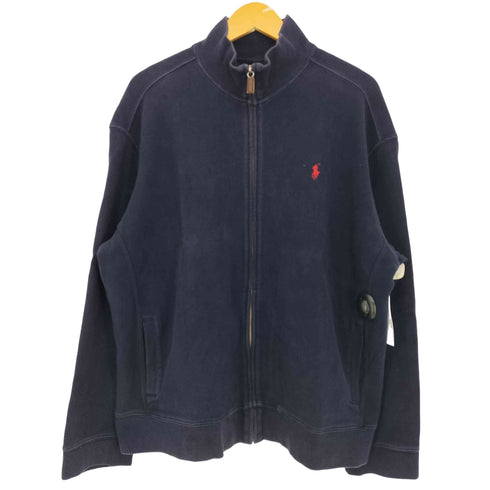 ポロバイラルフローレン Polo by RALPH LAUREN 90s ポニー刺繍 ジップアップ ハイネック スウェット メンズ import:XL
