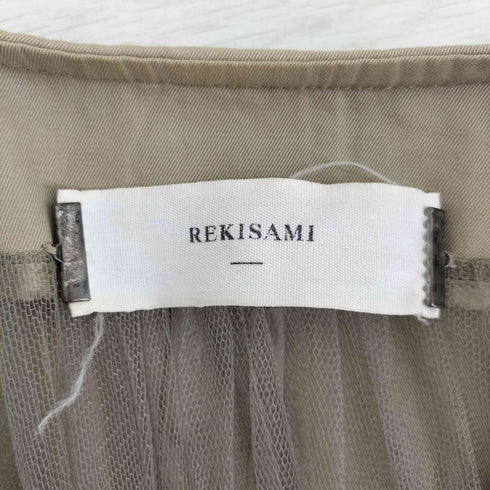 レキサミ REKISAMI フリル デザイン トレンチコート レディース 36