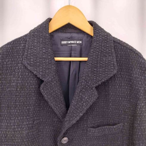イッセイミヤケメン ISSEY MIYAKE MEN 00-10s 黒タグ 裂織 3B テーラードジャケット メンズ