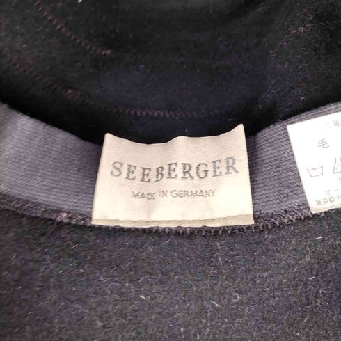 SEEBERGER ウール ステッチ装飾 ハット メンズ