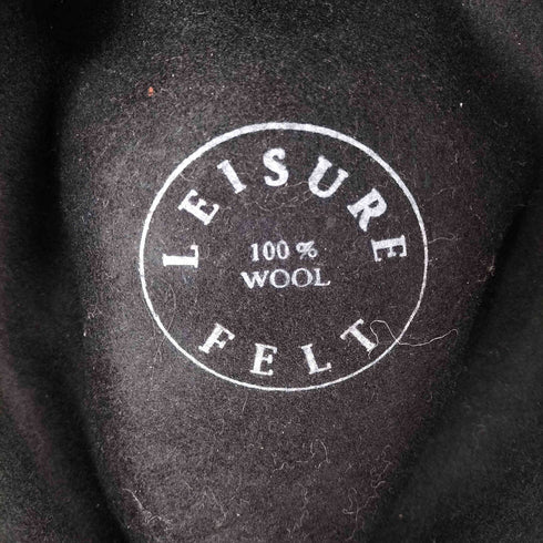 LEISURE FELT ウール レザーベルト装飾 ハット メンズ