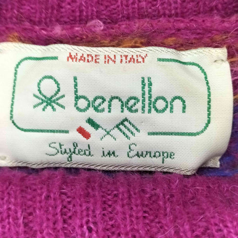 ベネトン BENETTON 80s ハイネックロングニット レディース