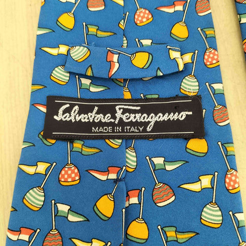 サルヴァトーレフェラガモ Salvatore Ferragamo 総柄シルクネクタイ メンズ