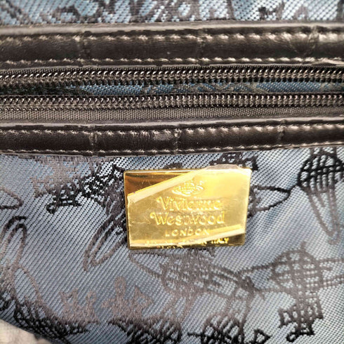 ヴィヴィアンウエストウッドロンドン Vivienne Westwood LONDON オーブロゴ クロコ型押し レザー トートバッグ レディース