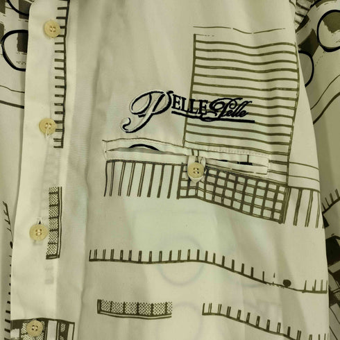 ペレペレ pelle pelle 00S ロゴ刺繍 総柄半袖シャツ メンズ JPN:L