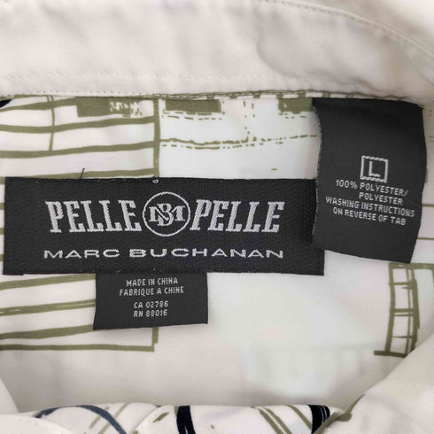 ペレペレ pelle pelle 00S ロゴ刺繍 総柄半袖シャツ メンズ JPN:L
