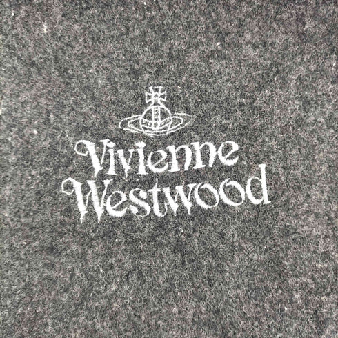 ヴィヴィアンウエストウッドアクセサリー Vivienne Westwood Accessories オーブ刺繍ロゴ フリンジマフラー レディース