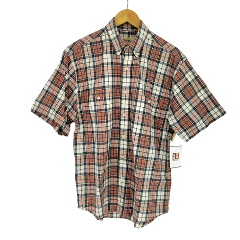 エディーバウアー Eddie Bauer 白タグ 香港製 チェック B.D S/S シャツ メンズ JPN:S
