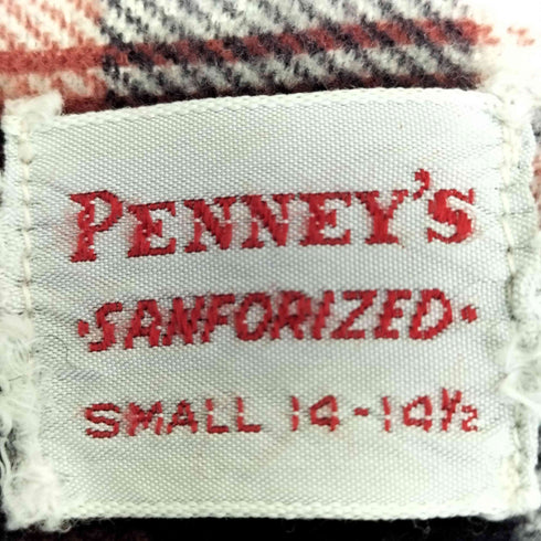 ペニーズ PENNEYS 50s~60s 2ポケット プリントネルシャツ メンズ import:S