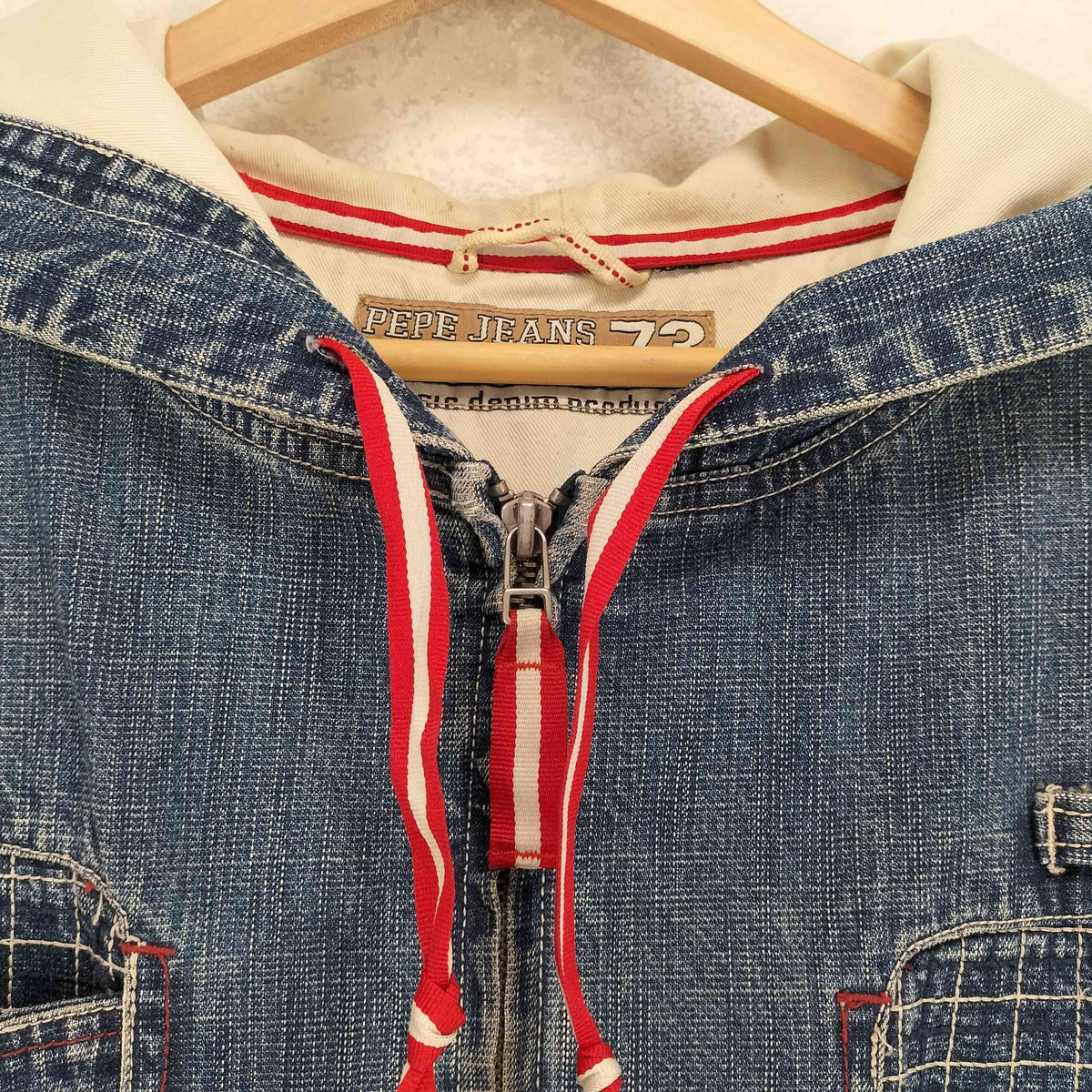 ペペジーンズロンドン PEPE JEANS LONDON ジップフーディーデニム 