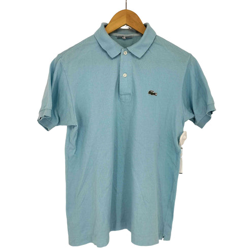シュミーズラコステ CHEMISE LACOSTE 80s フランス製 ワンポイントロゴ刺繍 S/S 鹿の子シャツ メンズ JPN:4