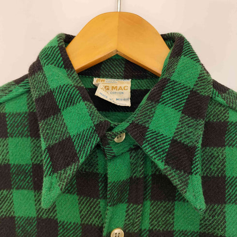 ビッグマック BIG MAC 70s ブロックチェック コットン ヘビーネルシャツ メンズ import:M