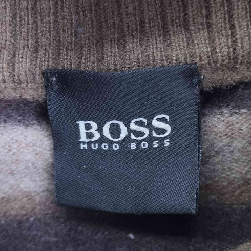 ヒューゴボス HUGO BOSS ボーダーハーフジップニット メンズ import:S