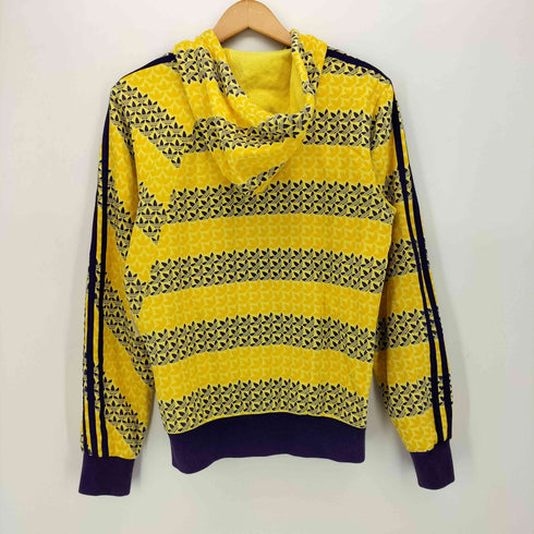 アディダス adidas 00S トレフォイル 総柄 スリーストライプ ジップアップ パーカー メンズ import:S
