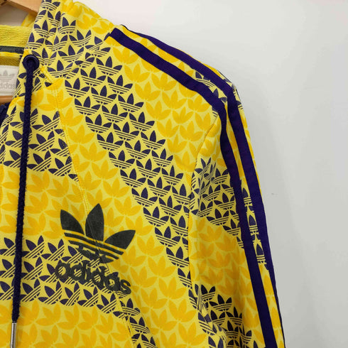 アディダス adidas 00S トレフォイル 総柄 スリーストライプ ジップアップ パーカー メンズ import:S