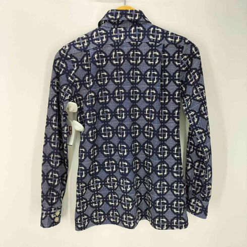 ジバンシィ GIVENCHY 70-80S 顔タグ デカ襟 総柄 L/S シャツ レディース 10
