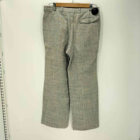 ジバンシィ GIVENCHY 70-80S 顔タグ イタリア製 1タック デザイン ベルトループ リネン スラックス パンツ メンズ 48