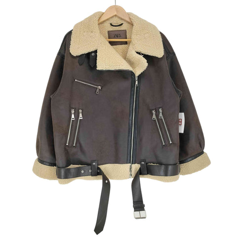 ザラ ZARA フェイクレザームートンB-3 レディース import:L