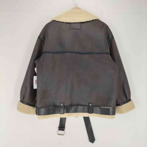 ザラ ZARA フェイクレザームートンB-3 レディース import:L