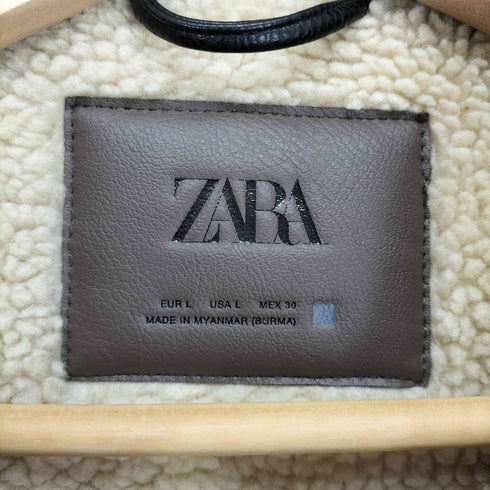 ザラ ZARA フェイクレザームートンB-3 レディース import:L