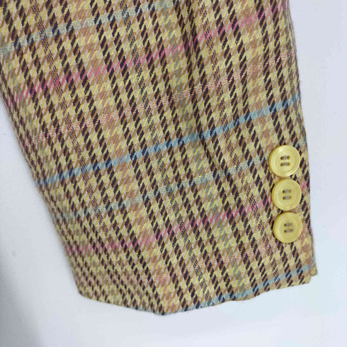 ケンゾーパリス KENZO PARIS 80S-90S 総柄 リネン テーラードジャケット メンズ 2