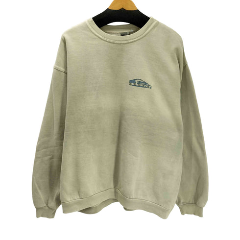 クイックシルバー Quiksilver 90S USA製 ロゴ 両面 プリント スウェット 裏起毛 メンズ import:M