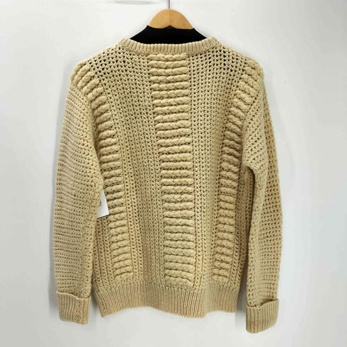 Smith 英国製 LEAH DE-SIR ケーブル かぎ編み クロシェ ハンド ウール フィッシャーマン アラン ニット セーター メンズ import:L