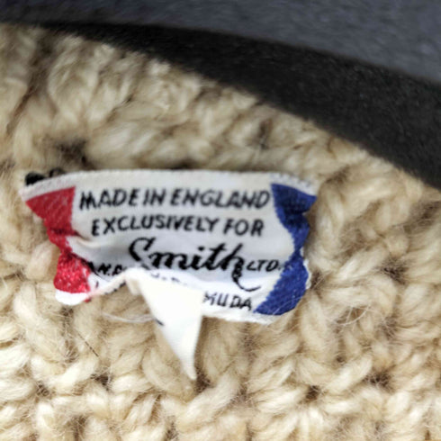 Smith 英国製 LEAH DE-SIR ケーブル かぎ編み クロシェ ハンド ウール フィッシャーマン アラン ニット セーター メンズ import:L