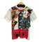 コムデギャルソン COMME des GARCONS AD2016 16SS プリント加工 CDG PLAY ロゴ マルチ 総柄 Tシャツ メンズ JPN:L