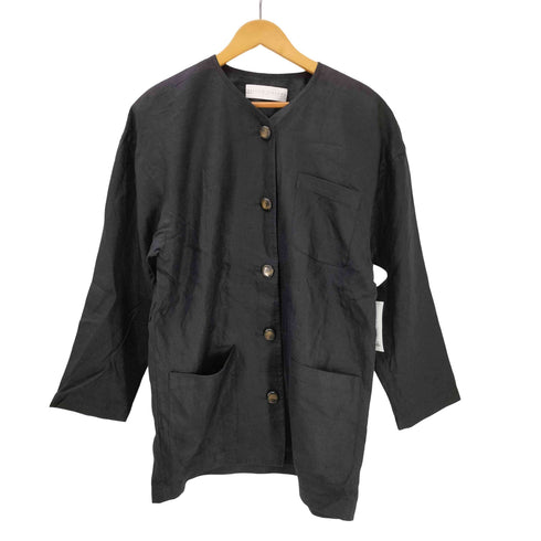 VALERIE STEVENS ノーカラー L/S リネン シャツ レディース 8