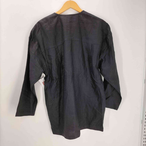VALERIE STEVENS ノーカラー L/S リネン シャツ レディース 8