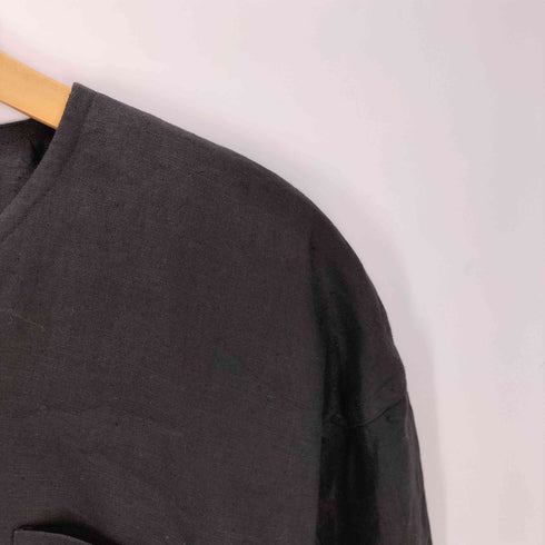 VALERIE STEVENS ノーカラー L/S リネン シャツ レディース 8