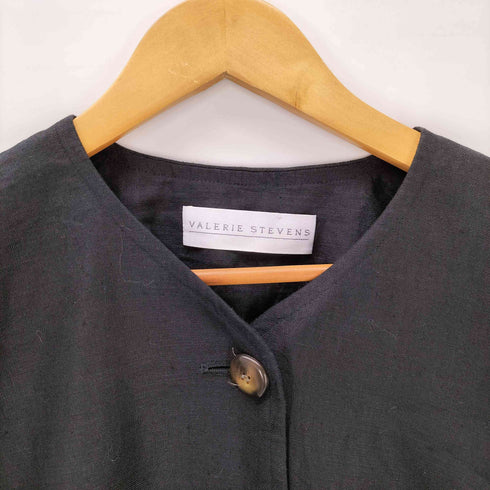 VALERIE STEVENS ノーカラー L/S リネン シャツ レディース 8