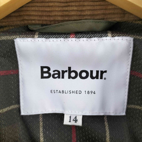 バブアー Barbour 衿コーデュロイ 切替 ショート ジャケット レディース 14