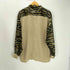 Christian Laurent タイガー柄 切替 マオカラー 比翼ボタン L/S シャツ メンズ import:XL