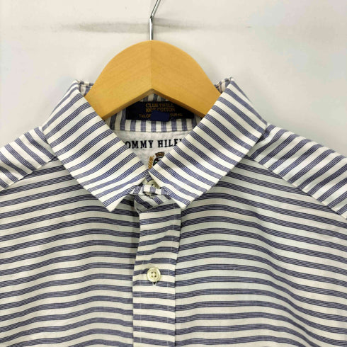 トミーヒルフィガー TOMMY HILFIGER CLUB TWILL タブカラー L/S ボーダー シャツ メンズ 16-35