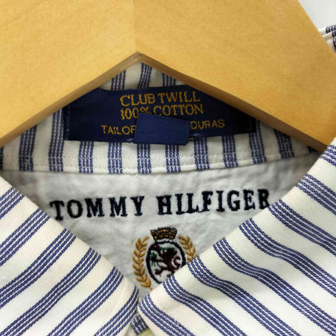 トミーヒルフィガー TOMMY HILFIGER CLUB TWILL タブカラー L/S ボーダー シャツ メンズ 16-35