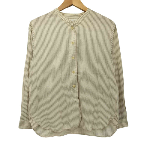 エムエイチエル MHL. ストライプ柄 L/S バンドカラー シャツ レディース JPN:1