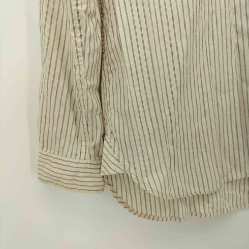 エムエイチエル MHL. ストライプ柄 L/S バンドカラー シャツ レディース JPN:1
