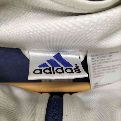 アディダス adidas 90S 両面 オーバル パフォーマンスロゴ 刺繍 アーム スリーライン トラック ジャケット ジャージ 1999年製 メンズ D:7
